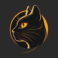 gatto testa gattino simbolo - gioco gatto logo elegante elemento per marca - astratto icona simboli vettore