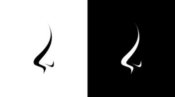 naso logo medico Salute vettore nero e bianca icona illustrazione stile disegni modelli