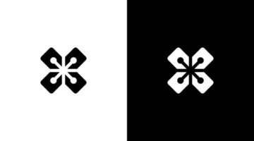 lettera X logo tecnology vettore monogramma iniziale illustrazione icona stile design modello
