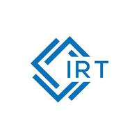 irt lettera logo design su bianca sfondo. irt creativo cerchio lettera logo concetto. irt lettera design. vettore