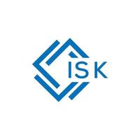 isk lettera logo design su bianca sfondo. isk creativo cerchio lettera logo concetto. isk lettera design. vettore