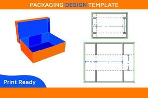 ridimensionabile ondulato scatola di cartone scatola standard scatola 3d rendere e Dieline modello vettore