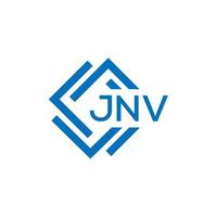 jnv lettera logo design su nero sfondo. jnv creativo cerchio lettera logo concetto. jnv lettera design. vettore