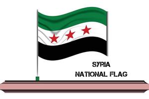 bandiera di Siria ufficiale colori vettore illustrazione