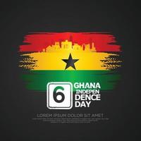 Ghana indipendenza giorno saluto carta modello vettore