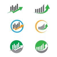 insieme di progettazione di logo di finanza aziendale vettore