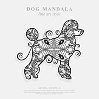 mandala di cane. elementi decorativi vintage. modello orientale, illustrazione vettoriale. vettore