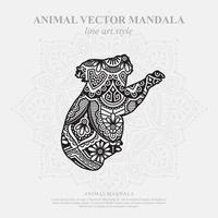 mandala koala. elementi decorativi vintage. modello orientale, illustrazione vettoriale. vettore