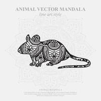 mandala del mouse. elementi decorativi vintage. modello orientale, illustrazione vettoriale. vettore