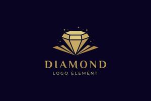 lusso linea diamante con gioielleria elegante logo icona design concetto per gioielleria negozio attività commerciale identità logo vettore