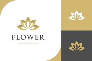 lusso e elegante fiore loto logo icona design concetto, d'oro floreale logo elemento per bellezza o terme salone cosmetici marca logo modello vettore