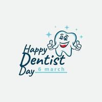 contento dal dentista giorno logo vettore modello design