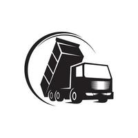 classico pesante camion logo emblemi e distintivi. camion con trailer e mancia camion vettore