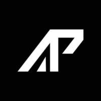 ap logo lettera design.ap logo design lettera. iniziale ap lettera logo vettore