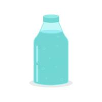 un' bottiglia di pulito fresco potabile acqua. vettore illustrazione. piatto stile.