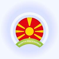 bandiera della macedonia del nord vettore