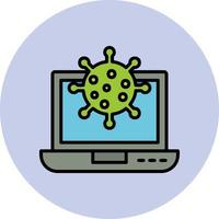 virus attacco vettore icona