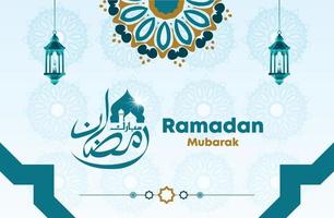 islamico saluti Ramadan kareem l Arabo Ramadan kareem bandiera l contento Ramadan eid auguri vettore