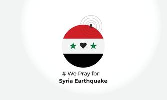 pregare per Siria terremoto Siria nazionale bandiera e carta geografica illustrazione terremoto tragedia nel Siria sfondo. Siria terremoto disastro febbraio 5, 2023 vettore