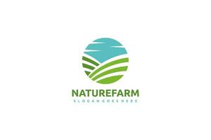 Logo della fattoria naturale vettore