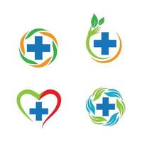 immagini del logo di cure mediche vettore