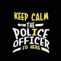 polizia maglietta design vettore