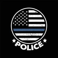polizia maglietta design vettore