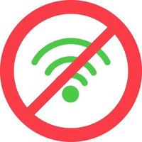 no Wi-Fi vettore icona