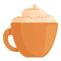 Spezia latte macchiato tazza icona cartone animato vettore. caffè bevanda vettore