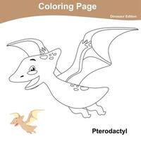 educativo stampabile foglio di lavoro. colorazione dinosauro foglio di lavoro per bambini. colorazione attività per bambini. vettore illustrazioni.