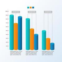 grafico a barre decrescente che illustra la pressione economica o un'infografica di problemi finanziari vettore