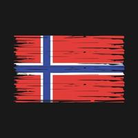 Norvegia bandiera spazzola vettore