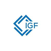 igf lettera logo design su bianca sfondo. igf creativo cerchio lettera logo concetto. igf lettera design. vettore