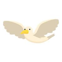 mare uccello volare icona cartone animato vettore. porta volo vettore