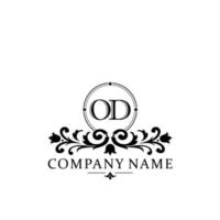 lettera od floreale logo design. logo per donne bellezza salone massaggio cosmetico o terme marca vettore