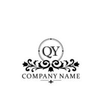 lettera qy floreale logo design. logo per donne bellezza salone massaggio cosmetico o terme marca vettore