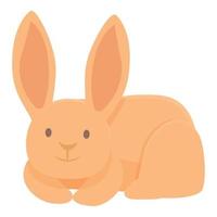 stanco coniglio icona cartone animato vettore. carino animale domestico vettore