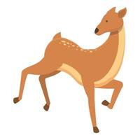 salto cervo icona cartone animato vettore. foresta animale vettore