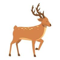guardare maschio icona cartone animato vettore. cervo animale vettore