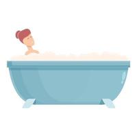 rilassare bagno icona cartone animato vettore. acqua doccia vettore