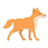 mammifero lupo icona cartone animato vettore. dingo cane vettore