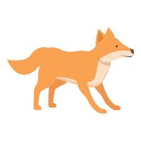 dingo cane giocare icona cartone animato vettore. selvaggio animale vettore