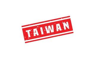Taiwan francobollo gomma da cancellare con grunge stile su bianca sfondo vettore