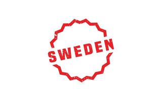 Svezia francobollo gomma da cancellare con grunge stile su bianca sfondo vettore