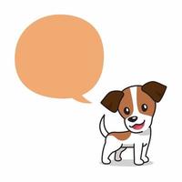 personaggio dei cartoni animati jack russell terrier cane con nuvoletta vettore