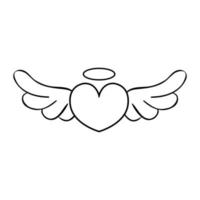angelo Ali icona vettore. memoriale illustrazione cartello. cuore simbolo o logo. vettore