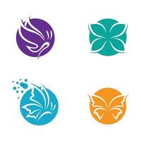 immagini del logo della farfalla di bellezza vettore