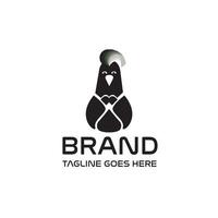 capo pinguino logo design vettore