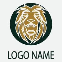 icona di vettore del modello di logo del leone