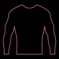 neon rush guard rashguard rosso colore vettore illustrazione Immagine piatto stile